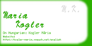maria kogler business card