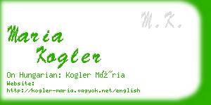 maria kogler business card